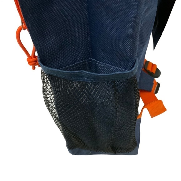 Pro Sport Backpack Day Hike School Book Bag Adjustable Padded Straps Blue Orange - Picture 6 of 11